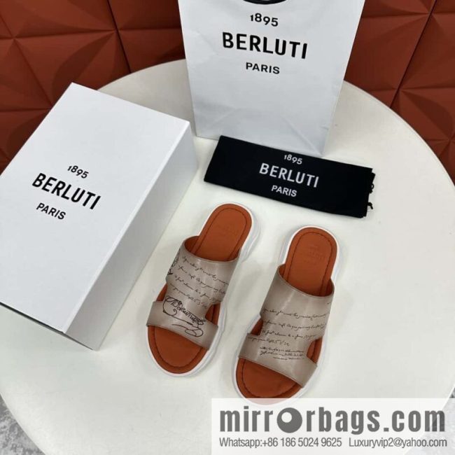 💋💍Berlut Bruti 2024 Summer New Collection, Inspiration New Season, New Shadow Leather Slippers