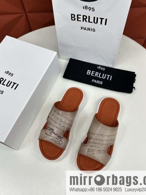 💋💍Berlut Bruti 2024 Summer New Collection, Inspiration New Season, New Shadow Leather Slippers