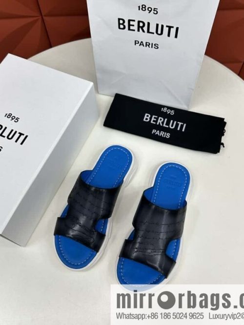 💋💍Berlut Bruti 2024 Summer New Collection, Inspiration New Season, New Shadow Leather Slippers