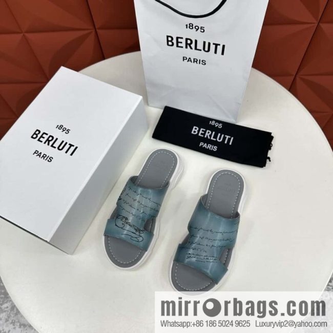 💋💍Berlut Bruti 2024 Summer New Collection, Inspiration New Season, New Shadow Leather Slippers