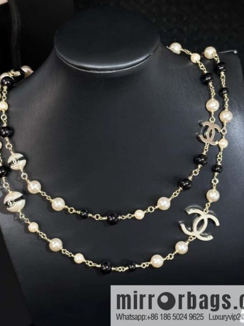 ❗️New ❗️ ☀️ New ☑️ Chanel Double C Pearl Necklace Sweater Chain ☀️