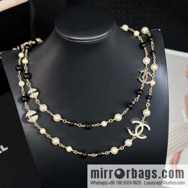 ❗️New ❗️ ☀️ New ☑️ Chanel Double C Pearl Necklace Sweater Chain ☀️