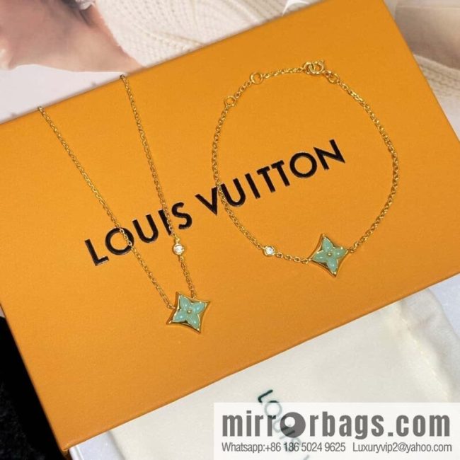❗️New ❗️ ☀ Louis Vuitton rhombus presbyopia Tianhe stone bracelet, necklace ☀