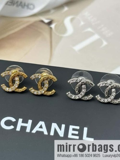 ❗️New ❗️ chanel stud earrings ☀️ new ☑️ chanel c1 double c stud earrings ☀️