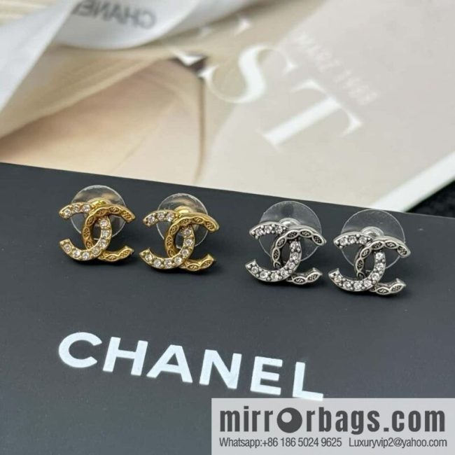 ❗️New ❗️ chanel stud earrings ☀️ new ☑️ chanel c1 double c stud earrings ☀️