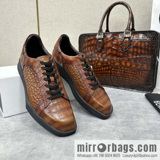💋💍Berlut Bruti, Geometric Styling Board Shoes Strike Stellar Casual Shoes Sneakers