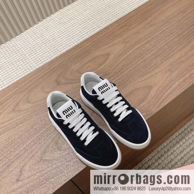 Miumiu ss24 new arrival~ miu\'s 2024 early spring new lace-up casual shoes, this lace-up casual shoes