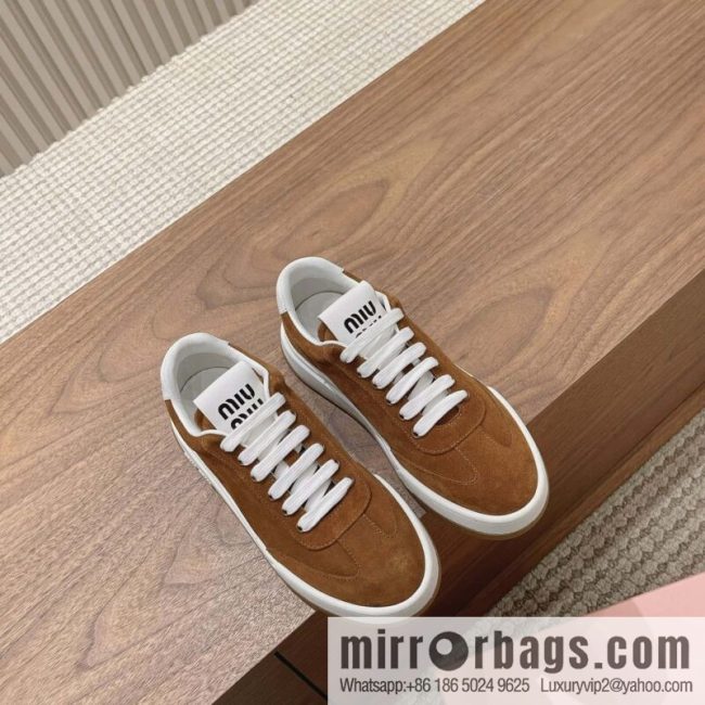 Miumiu ss24 new arrival~ miu\'s 2024 early spring new lace-up casual shoes, this lace-up casual shoes