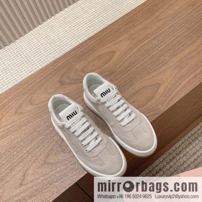 Miumiu ss24 new arrival~ miu\'s 2024 early spring new lace-up casual shoes, this lace-up casual shoes