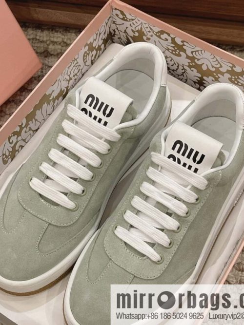 Miumiu ss24 new arrival~ miu\'s 2024 early spring new lace-up casual shoes, this lace-up casual shoes
