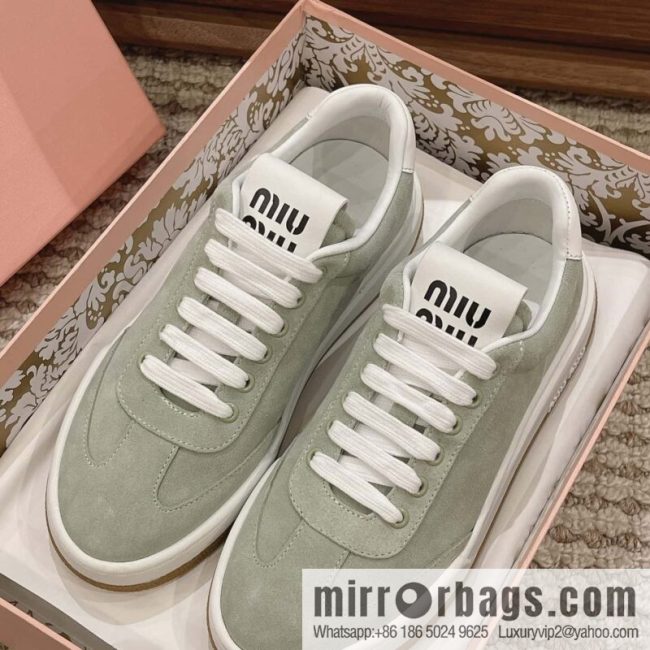 Miumiu ss24 new arrival~ miu\'s 2024 early spring new lace-up casual shoes, this lace-up casual shoes