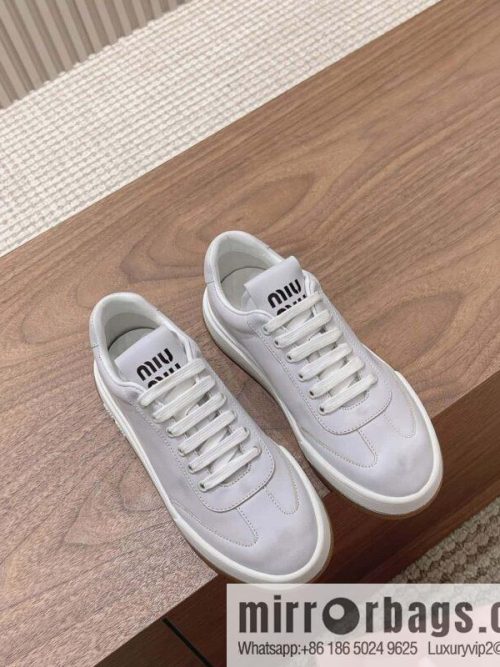 Miumiu ss24 new arrival~ miu\'s 2024 early spring new lace-up casual shoes, this lace-up casual shoes