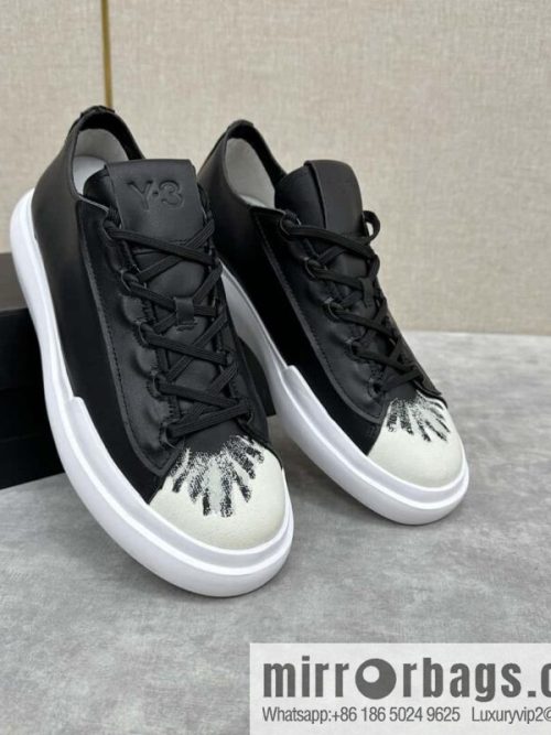 💋💍Y-3 new products, casual shoes board shoes, old man Yamamoto-Yoji graffiti toe lace-up versatile style platform men\'s board shoes