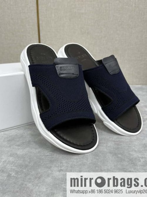 💋💍Berlut Bruti\'s new summer 2024 collection, the new Shadow knitted and leather slippers