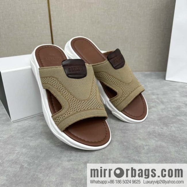 💋💍Berlut Bruti\'s new summer 2024 collection, the new Shadow knitted and leather slippers