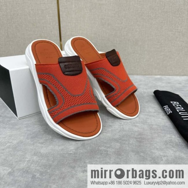 💋💍Berlut Bruti\'s new summer 2024 collection, the new Shadow knitted and leather slippers