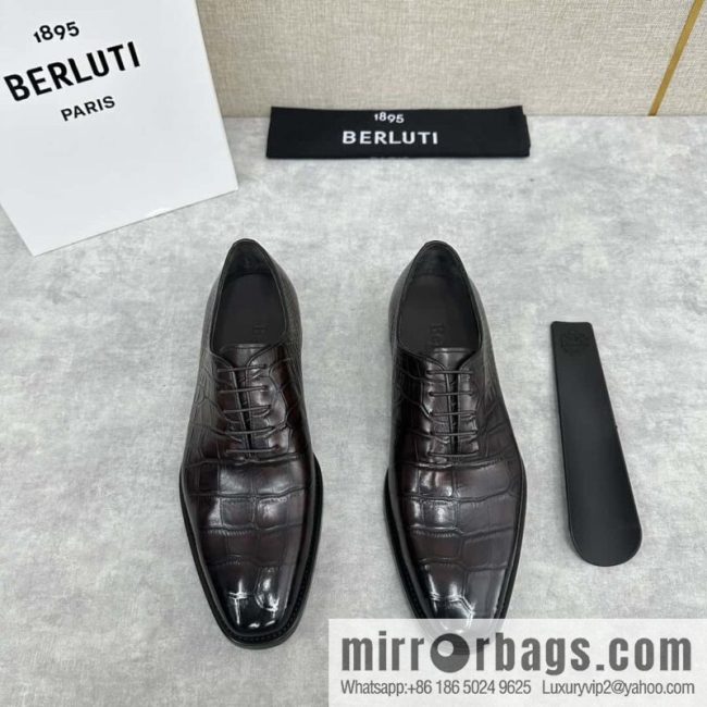 💋💍Berlut Bruti, new men\'s hand-polished formal leather shoes