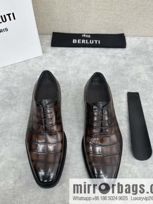 💋💍Berlut Bruti, new men\'s hand-polished formal leather shoes