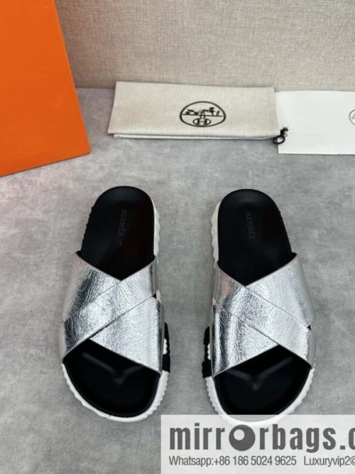 💋💍 H new cross slippers Hermès * Hermès-Shi, the latest classic men\'s Electric slippers