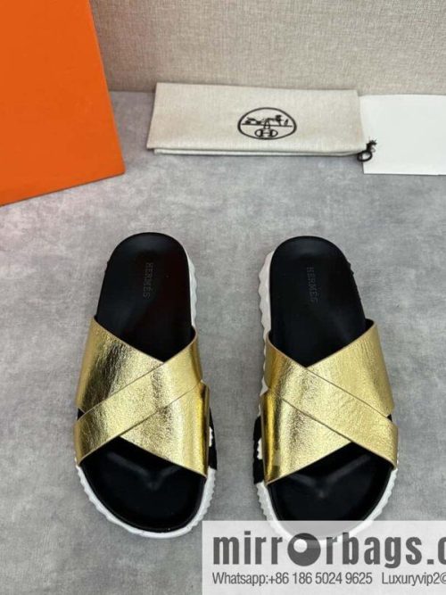 💋💍 H new cross slippers Hermès * Hermès-Shi, the latest classic men\'s Electric slippers