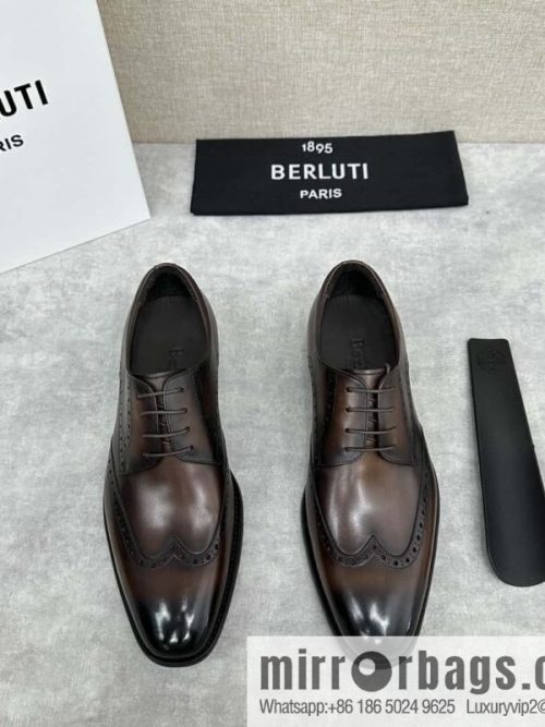💋💍Berlut Bruti, new men\'s hand-polished formal leather shoes