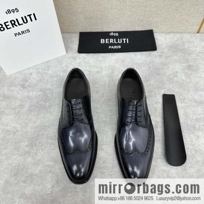 💋💍Berlut Bruti, new men\'s hand-polished formal leather shoes