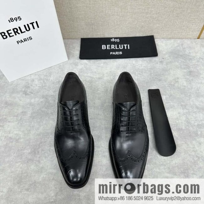 💋💍Berlut Bruti, new men\'s hand-polished formal leather shoes