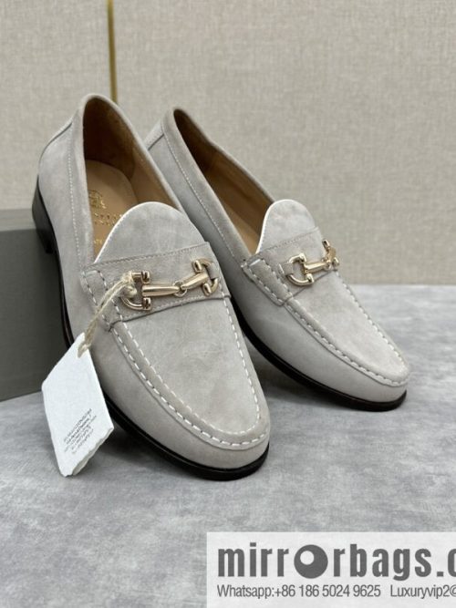 💋💍BC\'s new Brunello Cucinell * horseback buckle calfskin suede moccasins