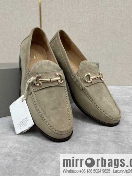 💋💍BC\'s new Brunello Cucinell * horseback buckle calfskin suede moccasins