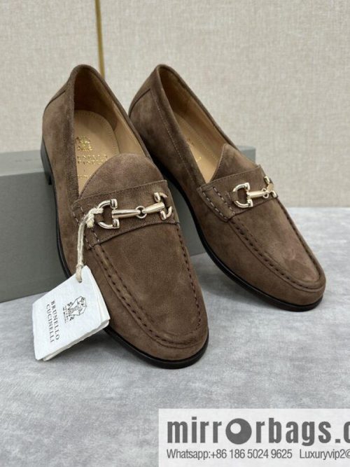 💋💍BC\'s new Brunello Cucinell * horseback buckle calfskin suede moccasins