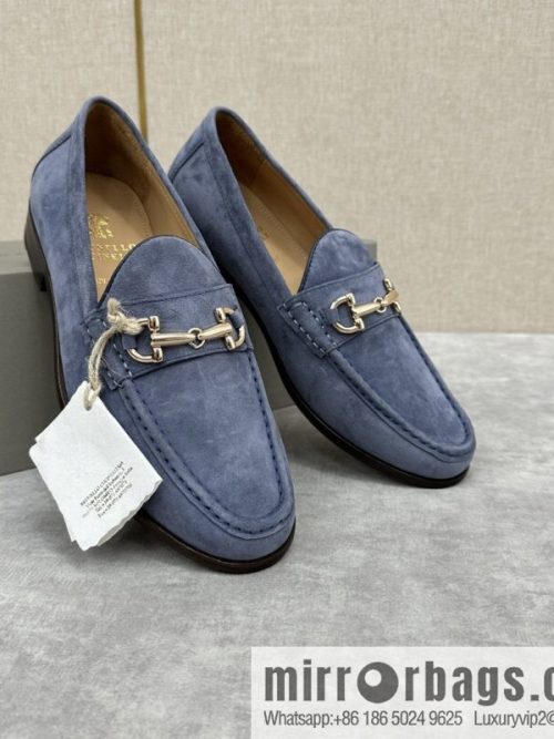 💋💍BC\'s new Brunello Cucinell * horseback buckle calfskin suede moccasins