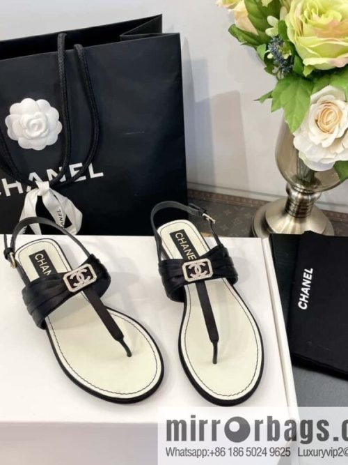 Purchasing grade 𝗖𝗛*𝗔𝗡𝗟| Xiaoxiang Satin water brick buckle, foot sandals