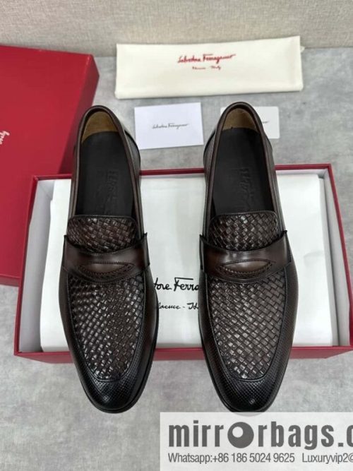 SF fila~ ferragam * classic men loafers leather shoes
