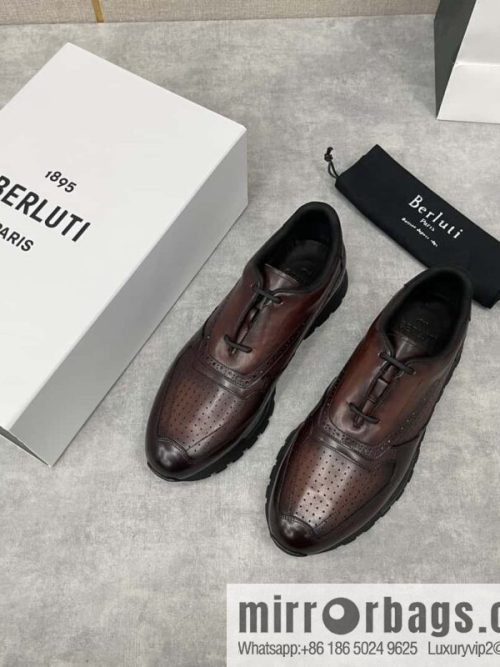 💋💍Berlut Bruti, Upgraded 3rd Generation Private Mold Outsole Fast Track Leather and Nylon Sneakers