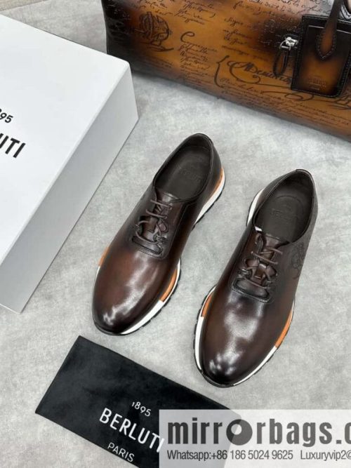 💋💍Berlut Bruti, Upgraded 3rd Generation Private Mold Outsole Fast Track Leather and Nylon Sneakers