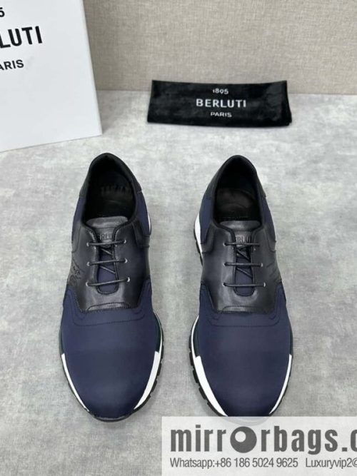 💋💍Berlut Bruti, Upgraded Third Generation Private Model Outsole Run Track Torino Suede Calfskin Sneakers