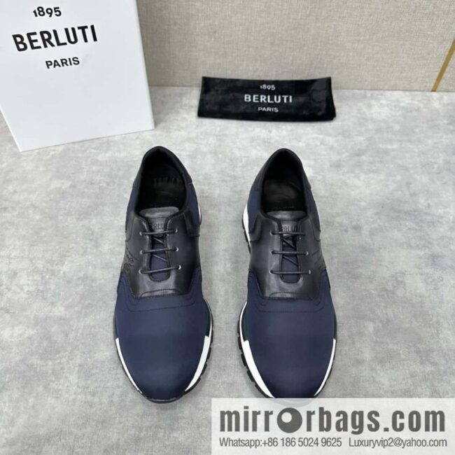 💋💍Berlut Bruti, Upgraded Third Generation Private Model Outsole Run Track Torino Suede Calfskin Sneakers