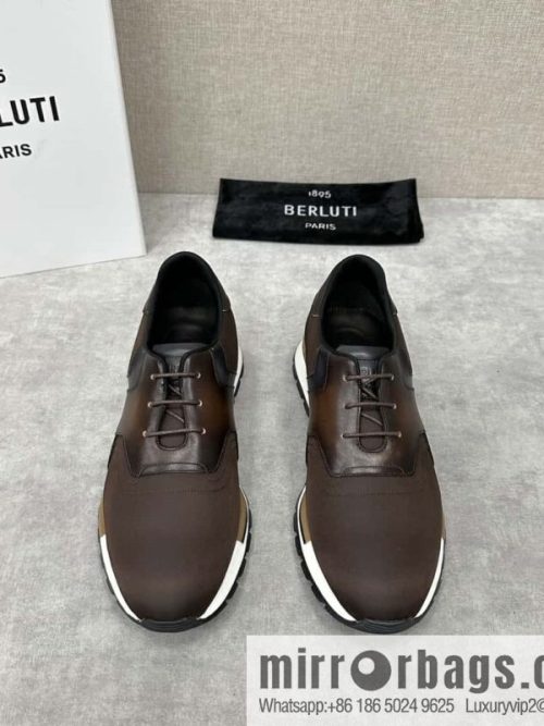 💋💍Berlut Bruti, Upgraded Third Generation Private Model Outsole Run Track Torino Suede Calfskin Sneakers