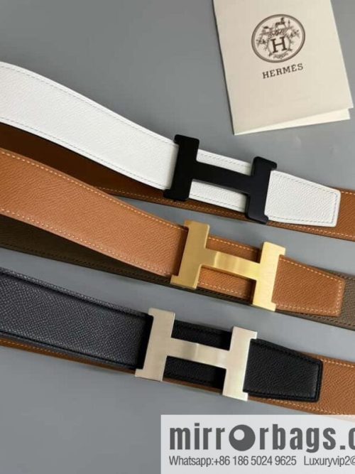 HERMES Double-sided imported palm texture 38mm belt