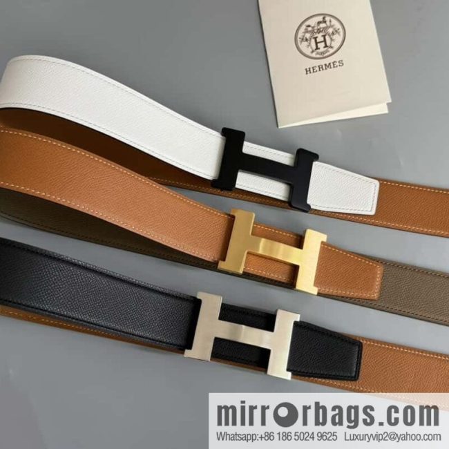 HERMES Double-sided imported palm texture 38mm belt