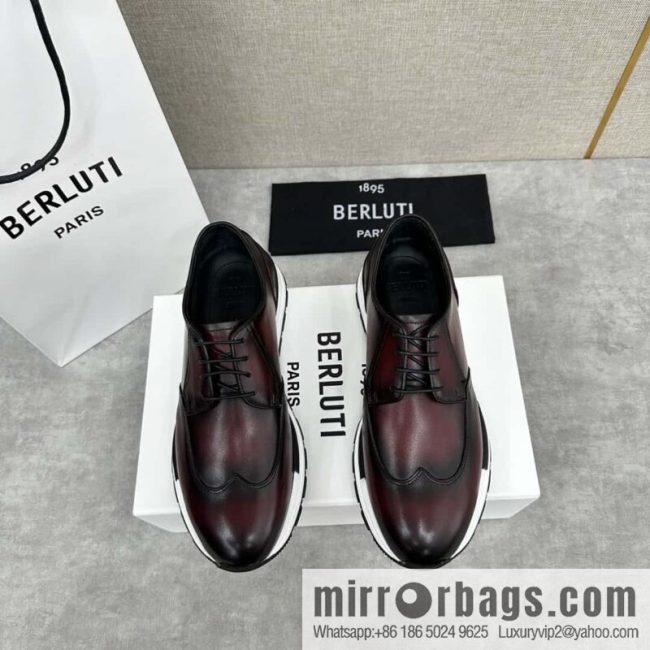 💋💍Berlut Bruti, Upgraded 4th Generation Private Model Outsole Fast Track Leather Sneakers