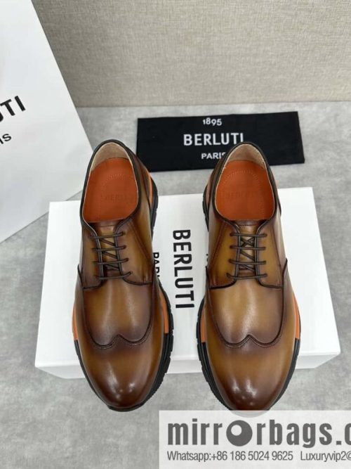 💋💍Berlut Bruti, Upgraded 4th Generation Private Model Outsole Fast Track Leather Sneakers