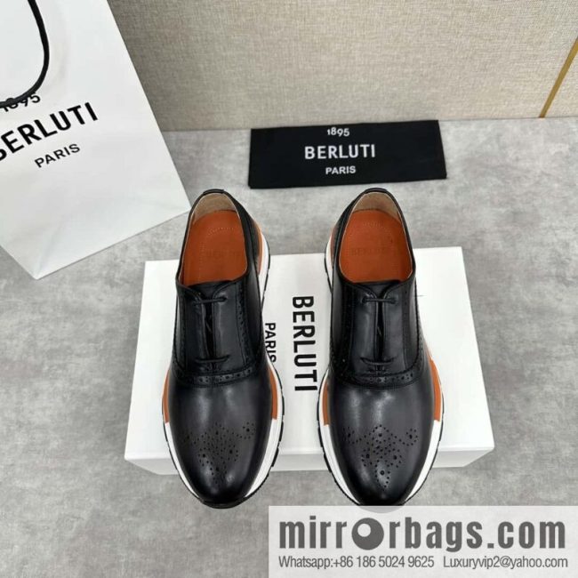 💋💍Berlut Bruti, Upgraded 4th Generation Private Model Outsole Fast Track Leather Sneakers