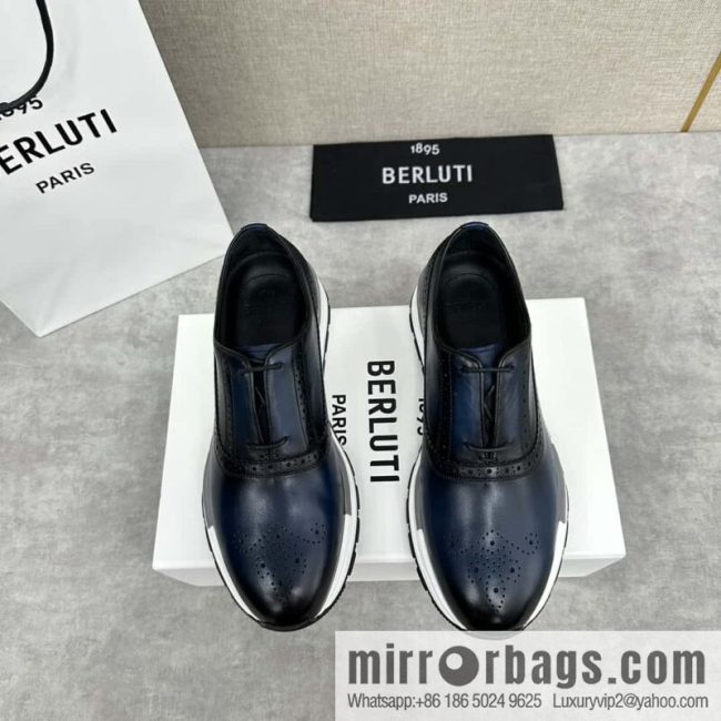💋💍Berlut Bruti, Upgraded 4th Generation Private Model Outsole Fast Track Leather Sneakers