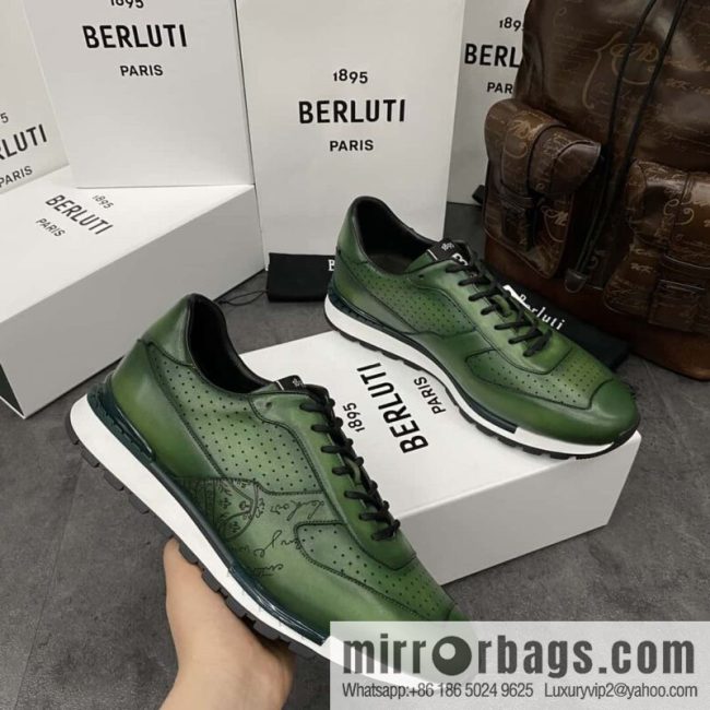 💋💍Berlut Bruti, Upgraded Third Generation Private Model Outsole Fast Track Leather Sneakers