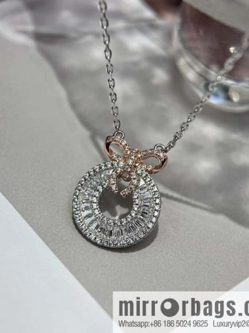 ❗️New ❗️ ☀️ Rose Gold Round Bow Necklace
