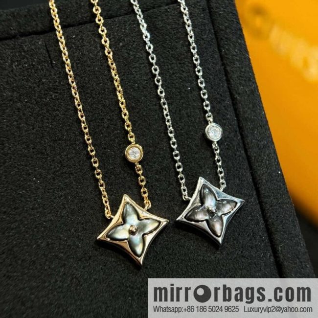 ❗️New ❗️ ☀ Original ☀ Louis Vuitton Louis Vuitton rhombus gray shell necklace ☀