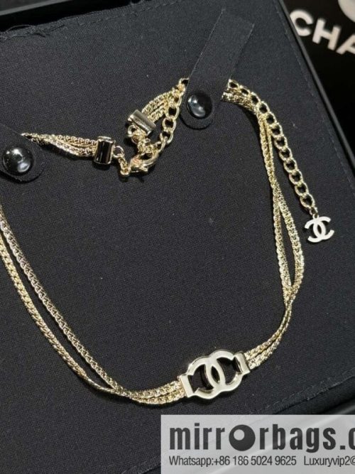 ❗️New ❗️☀️ New ☑️ Chanel Gold Double C Double Snake Bone Chain Necklace ☀️