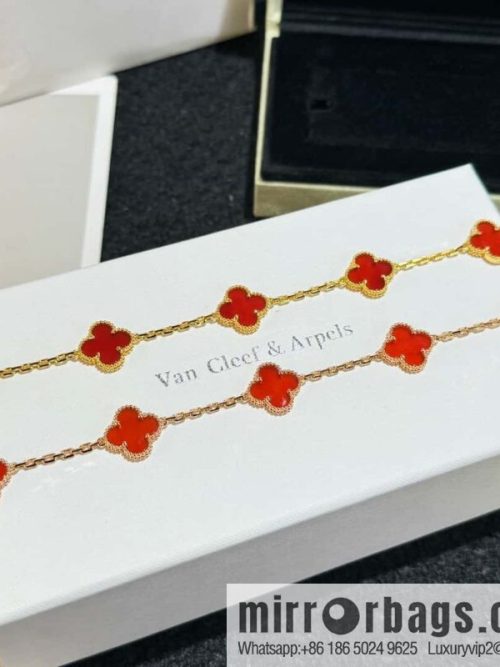 ❗️CNC version ❗️ ☀️ Van Cleef & Arpels agate four-leaf clover five-flower bracelet ☀