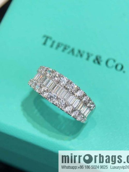 ❗️New ❗️ New ☑️ TIFFANY & Co. Half Full Diamond Square Diamond Ring